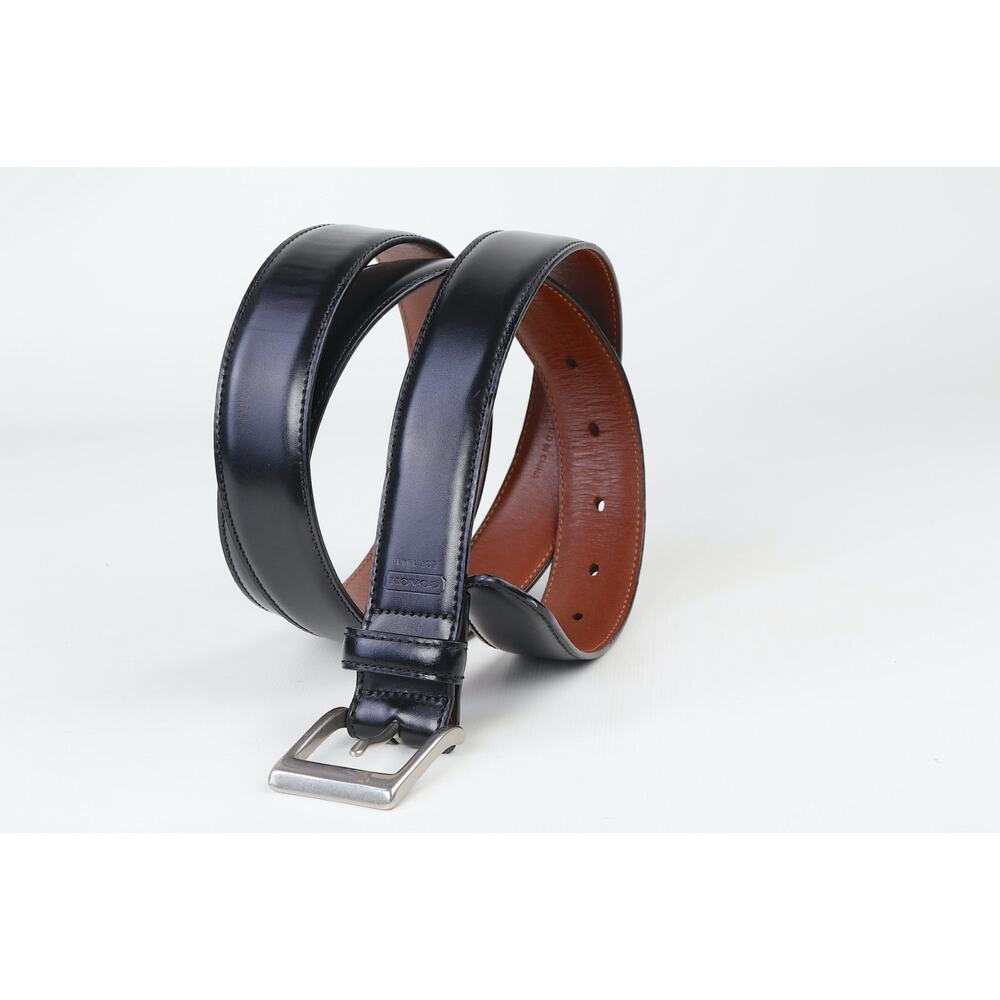 Coach Belt Mens Black Leather Silver Buckle Size 42 / 105 Classic